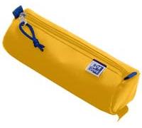 Oxford Trousse à Crayons en Polyester Durable Ronde Grande Taille Jaune, Jaune, 22x7x9cm, Trousse à