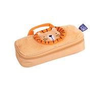 Oxford, Trousse pour Enfant de 3 à 6 Ans Garçon/Fille Peluche Douce Lavable Dimensions 23,5 x 12 x 3,5 cm Motif Lion, Léo Le Lion, Trousse d'école