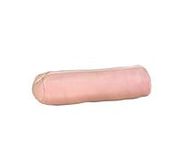 OXFORD Trousse Ronde 22x6cm à Fermeture Éclair Cuir Teinté Rose pâle