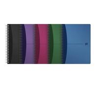Oxford Urban Mix Lot de 5 Cahiers à Spirales 180 Pages à Lignées 7mm Format A5 avec Couverture en Polypro Couleurs Assorties