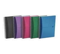 Oxford Urban Mix Lot de 5 Cahiers à Spirales 180 Pages Petits Carreaux 5 x 5 Format A5 avec Couverture en Polypro Couleurs Assorties