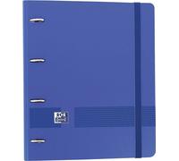 Oxford &you 4 ring binder europeanbinder polyfoam w/ refill 100h 5x5 a4+ bleu marine