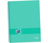 Oxford &you europeanbook notebook 1 spiral 80h 5x5 t/strips a4+ soft mint green -5u-.