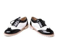 Oxfords et Derbies Femmes Mode Chaussures de Danse Bout Rond Talon Plat Outdoor Baskets Rétro Creux Oxford avec Talon Loisir Flâneur Chaussures
