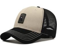 OXFUZZ Casquette Homme Grande Taille Hommes Trucker Cap Mesh Casquette de Baseball Big Head Golf Cap Spring Summer Fashion, Khaki, 60-65cm