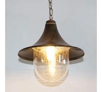 Ksovv Lampe Suspendue Anti-Rouille extérieure rétro extérieure imperméable Pendentif lumière E27 European Industriel Vintage Vintage en métal Entrée Balcon Couloir de Plafond (Couleur : Bronze)