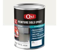 Oxi - Peinture Époxy Sols - Peinture Sol Extérieur Sans Sous-Couche - A Base de Résine Époxy - Bi-Composant - Béton, Carrelage, Ciment ou Pierre-BLANC RAL 9016-2 litres