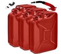 Oxid7® Bidon à carburant 20 litres en métal rouge | Convient pour l'essence, le diesel & le bioéthanol | Bidon à essence 20L avec homologation UN & type de construction testé