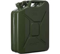 Oxid7® bidon d'essence en métal 20 litres incl. bec verseur flexible, homologation UN | Bidon de carburant adapté à l'essence, au diesel & au bioéthanol [vert olive]