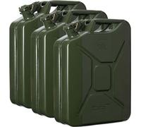 Oxid7 Set de 3 - Bidons à carburant en métal 20 litres vert olive