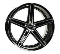 OXIGIN 18 Concave 9 x 21 Déport 28 Cercle de Trou 5 x 112 Centrage 66,60 OXACHTZEHN0921H128BFP, Black Polish