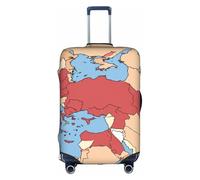 OXKGHHO Housse de protection pour valise avec carte régionale de Turquie - Convient aux bagages de 45,7 à 81,3 cm - Pour les voyages et les voyages d'affaires, blanc, X-Large