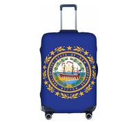 OXKGHHO Housse de protection pour valise avec drapeau de l'État du New Hampshire - Convient aux bagages de 45,7 à 81,3 cm - Pour les voyages et les voyages d'affaires, blanc, Medium