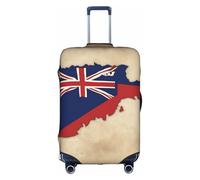 OXKGHHO Housse de protection pour valise avec drapeau des îles Caïmans avec imprimé carte unique, convient aux bagages de 45,7 à 81,3 cm, pour les voyages et les voyages d'affaires, blanc, Small