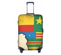 OXKGHHO Housse de protection pour valise avec drapeau du Congo - Convient aux bagages de 45,7 à 81,3 cm - Pour les voyages et les voyages d'affaires, blanc, Medium