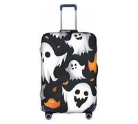 OXKGHHO Housse de protection pour valise avec motif fantôme blanc pour Halloween, convient aux bagages de 45,7 à 81,3 cm, pour les voyages et les voyages d'affaires, blanc, Medium