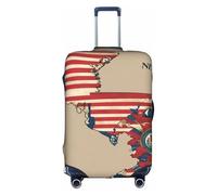 OXKGHHO Housse de protection unique pour valise avec drapeau du New Jersey - Convient aux bagages de 45,7 à 81,3 cm - Pour les voyages et les voyages d'affaires, blanc, Small