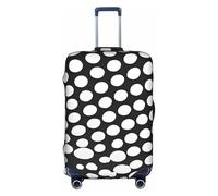 OXKGHHO Housse de protection unique pour valise de 45,7 à 81,3 cm Motif à pois Noir/blanc, blanc, Small