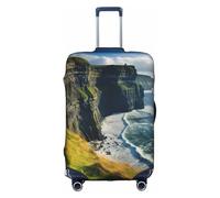OXKGHHO Ireland Outdoors County Clare The Cliffs Housse de protection pour valise avec motif unique, convient aux bagages de 45,7 à 81,3 cm, pour les voyages et les voyages d'affaires, blanc, X-Large