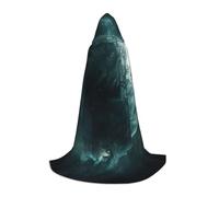 OXKGHHO Longue cape imprimée planète univers avec capuche, costumes de vampire et d'Halloween, parfaite pour les jeux de rôle et les fêtes