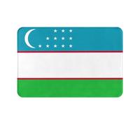 OXKGHHO Paillasson ultra fin avec motif drapeau de la République d'Ouzbékistan pour intérieur et extérieur, tapis de bienvenue pour porte, terrasse, décoration d'intérieur