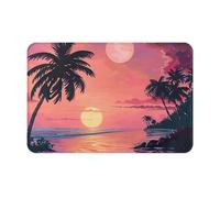 OXKGHHO Paillasson ultra fin imprimé coucher de soleil tropical, tapis d'entrée d'intérieur et d'extérieur, tapis de bienvenue pour porte, terrasse, décoration d'intérieur
