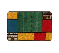 OXKGHHO Paillasson ultra fin style africain imprimé patchwork pour intérieur et extérieur, tapis de bienvenue pour porte, terrasse, décoration d'intérieur