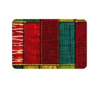 OXKGHHO Paillasson ultra fin style africain imprimé patchwork pour intérieur et extérieur, tapis de bienvenue pour porte, terrasse, décoration d'intérieur