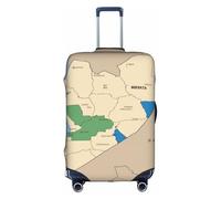 OXKGHHO Protection de valise avec carte de localisation du Soudan du Sud avec unique, convient aux bagages de 45,7 à 81,3 cm, pour les voyages et les voyages d'affaires, blanc, L