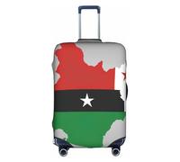OXKGHHO Protection de valise avec drapeau de Sao Tomé-et-Principe - Avec carte imprimée - Convient aux bagages de 45,7 à 81,3 cm - Pour les voyages et les voyages d'affaires, blanc, Medium