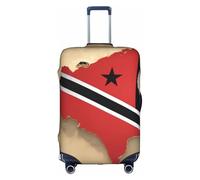 OXKGHHO Protection de valise avec drapeau de Trinité-et-Tobago avec imprimé carte unique, convient aux bagages de 45,7 à 81,3 cm, pour les voyages et les voyages d'affaires, blanc, X-Large