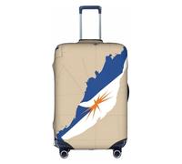 OXKGHHO Protection de valise avec drapeau des îles Marshall avec imprimé carte unique, convient aux bagages de 45,7 à 81,3 cm, pour les voyages et les voyages d'affaires, blanc, Small