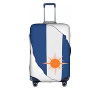 OXKGHHO Protection de valise avec drapeau des îles Marshall avec imprimé carte unique, convient aux bagages de 45,7 à 81,3 cm, pour les voyages et les voyages d'affaires, blanc, Large