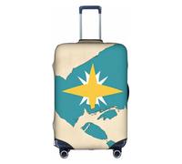 OXKGHHO Protection de valise avec motif carte des Bahamas avec imprimé îles - Convient aux bagages de 45,7 à 81,3 cm - Pour les voyages et les voyages d'affaires, blanc, Large
