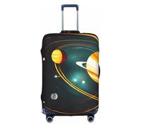 OXKGHHO Protection de valise avec système solaire Jupiter Saturne avec motif unique, convient aux bagages de 45,7 à 81,3 cm, pour les voyages et les voyages d'affaires, blanc, X-Large