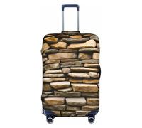 OXKGHHO Rustic Rocks Housse de protection pour valise avec impression murale de brique, convient aux bagages de 45,7 à 81,3 cm, pour les voyages et les voyages d'affaires, blanc, Medium