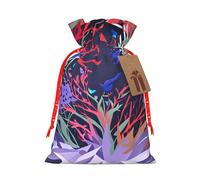 OXKGHHO Sac cadeau avec imprimé papillon violet, pochette de Noël pour petits cadeaux, bijoux et cadeaux de fête