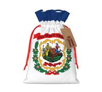 OXKGHHO Sac cadeau imprimé drapeau de Virginie-Occidentale, pochette à cordon de serrage pour petits cadeaux, bijoux et cadeaux de fête
