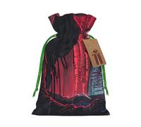 OXKGHHO Sac cadeau imprimé hacker attaque, pochette de Noël avec cordon de serrage pour petits cadeaux, bijoux et cadeaux de fête