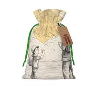 OXKGHHO Sac cadeau imprimé « Happy Fathers Day By Son » avec cordon de serrage pour petits cadeaux, bijoux et cadeaux de fête