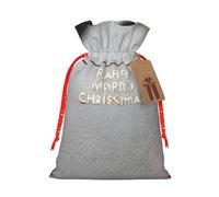 OXKGHHO Sac cadeau imprimé Merry Christmas avec cordon de serrage pour petits cadeaux, bijoux et cadeaux de fête