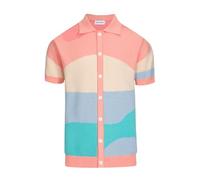 OXKnitstore OXKNIT Polo Hommes Manches Courtes Décontracté Vintage Coton Polo Button Down T-Shirt de Golf en Tricot