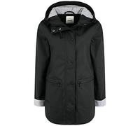 Oxmo Becky Manteau De Pluie Veste Longue D'Extérieur Imperméable pour Femme, Taille:XS, Couleur:Black (799000)