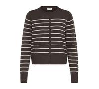Oxmo Cardigan 'Fkeana' écru / brun foncé, Taille XS
