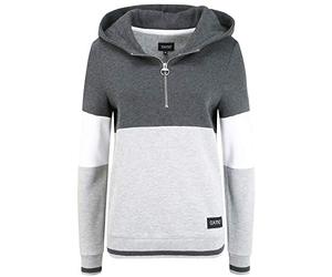 Oxmo Omara Sweat À Capuche Pull Hoodie pour Femme À Capuche, Taille:M, Couleur:Dark Grey Melange (1940071)