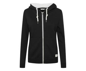OXMO OXBinja Veste de survêtement longue à capuche pour femme avec capuche en fourrure, Noir (194007)., S