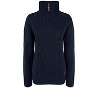 Oxmo OXCarry Femme Pull en Maille Troyer Pull à Grosses Mailles avec col Montant Fermeture éclair Regular Fit, Taille:M, Couleur:Insignia B (791991)