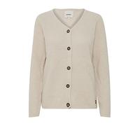 OXMO OXHelga Femme Veste en maille fine Cardigan avec col en V Boutons 100% coton Regular Fit , Taille:M, Couleur:Oatmeal (130401)