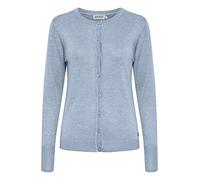 OXMO OXHlin Cardigan en tricot fin avec col rond pour femme, Kentucky Blue Melange (1539151), M