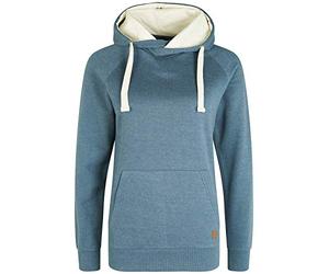 Oxmo OXJulia Femme Sweatshirt à Capuche Hoodie Pull à Capuche Cordon de Serrage Poche Kangourou Mélange de Coton Regular Fit, Taille:M, Couleur:Ensign Blue (70260)